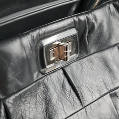 Chanel Igloo Accordian Tote Lambskin Dark Grey