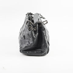 Chanel Igloo Accordian Tote Lambskin Dark Grey