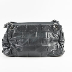 Chanel Igloo Accordian Tote Lambskin Dark Grey