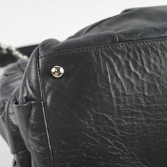 Chanel Igloo Accordian Tote Lambskin Dark Grey