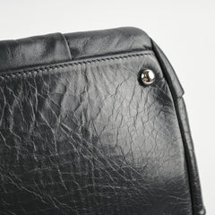 Chanel Igloo Accordian Tote Lambskin Dark Grey