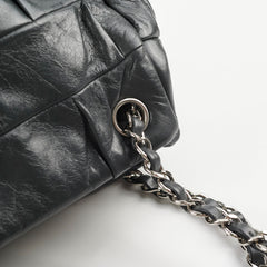 Chanel Igloo Accordian Tote Lambskin Dark Grey