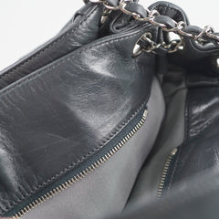 Chanel Igloo Accordian Tote Lambskin Dark Grey