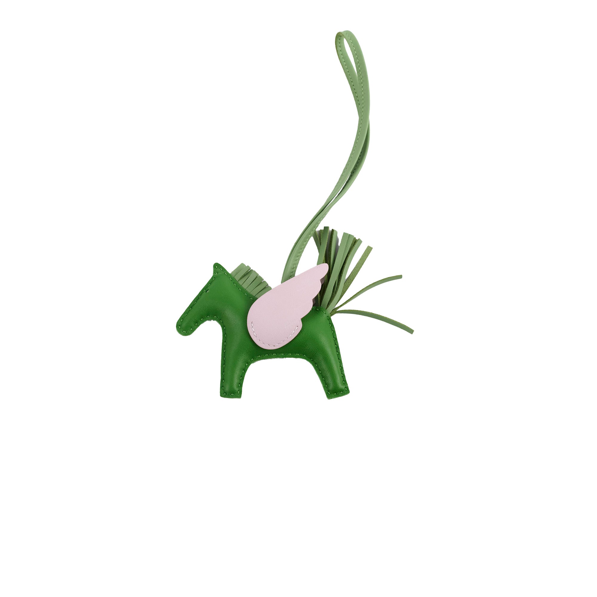 Hermes Rodeo Pegase PM Charm Vert Yucca/Vert Criquet/Mauve Pale