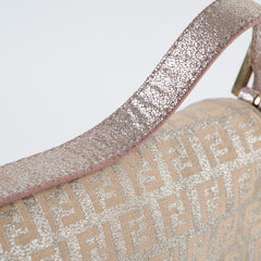 Fendi Baguette Metallic Fabric Bag Light Pink