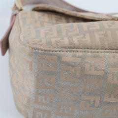 Fendi Baguette Metallic Fabric Bag Light Pink