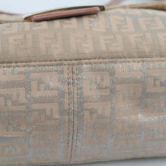 Fendi Baguette Metallic Fabric Bag Light Pink