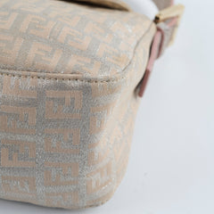 Fendi Baguette Metallic Fabric Bag Light Pink