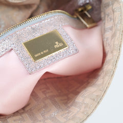 Fendi Baguette Metallic Fabric Bag Light Pink