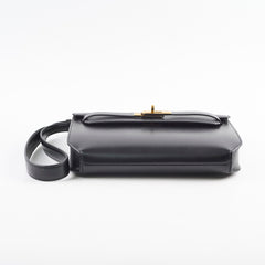 Hermes Kelly Depeches 25 Tadelakt Noir Black(U Stamp)