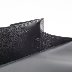 Hermes Kelly Depeches 25 Tadelakt Noir Black(U Stamp)