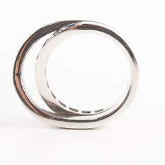 Cartier Paris 18k Sapphire Ring White Gold Size 51