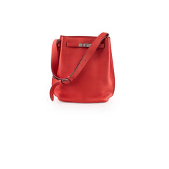 Hermes So Kelly Clemence SHW Capucine Q Square Stamp