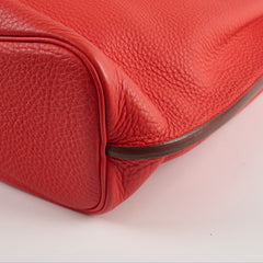 Hermes So Kelly Clemence SHW Capucine Q Square Stamp