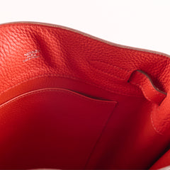 Hermes So Kelly Clemence SHW Capucine Q Square Stamp