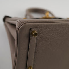 Hermes Birkin 25 Gris Asphalte Novillo Stamp D