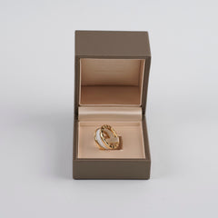 Bvlgari B.Zero 18k Pink Gold White Ceramic Ring Sz 49