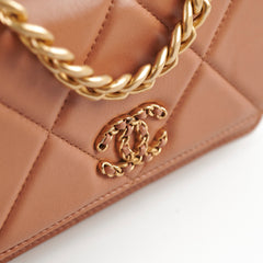 Chanel 19 Wallet On Chain WOC Caramel