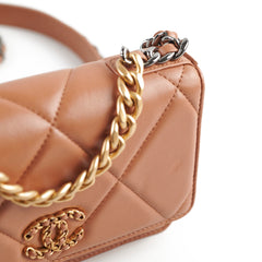 Chanel 19 Wallet On Chain WOC Caramel