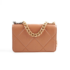 Chanel 19 Wallet On Chain WOC Caramel