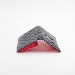 Chanel Cambon Long Flap Wallet Calfskin Black/Pink