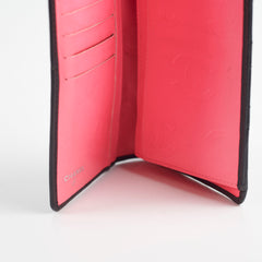 Chanel Cambon Long Flap Wallet Calfskin Black/Pink