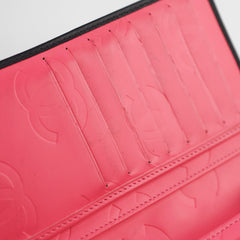Chanel Cambon Long Flap Wallet Calfskin Black/Pink
