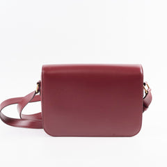 Celine Medium Triomphe Shiny Calfskin Burgundy