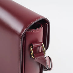 Celine Medium Triomphe Shiny Calfskin Burgundy