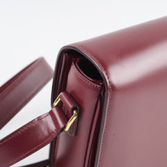 Celine Medium Triomphe Shiny Calfskin Burgundy