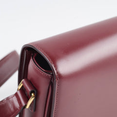 Celine Medium Triomphe Shiny Calfskin Burgundy
