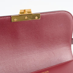 Celine Medium Triomphe Shiny Calfskin Burgundy