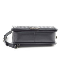 Chanel Old Medium Boy Chevron Lambskin Black