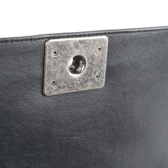 Chanel Old Medium Boy Chevron Lambskin Black