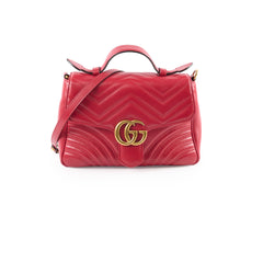 Gucci Medium GG Marmont Top Handle Red