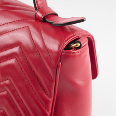 Gucci Medium GG Marmont Top Handle Red