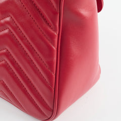 Gucci Medium GG Marmont Top Handle Red