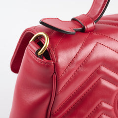 Gucci Medium GG Marmont Top Handle Red