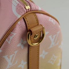 Louis Vuitton Speedy 25 Bandoulisere Bag By The Pool Monogram Giant Pink/Yellow
