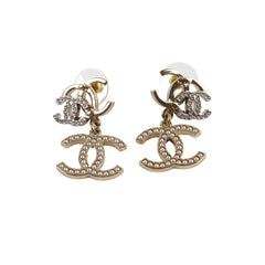 Chanel Triple CC Pearly Earrings