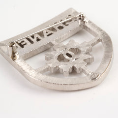 Chanel Shield Crystal Brooch