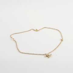 Chanel CC Logo Necklace Pearl