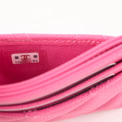 Chanel Card Holder Hot Pink