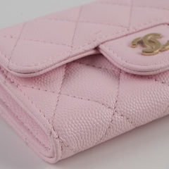 Chanel Caviar Flap Card Holder Baby Pink 32 Series