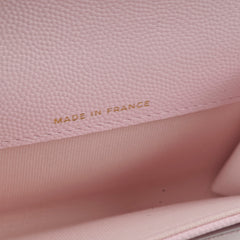 Chanel Caviar Flap Card Holder Baby Pink 32 Series