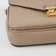 Louis Vuitton Pochette Metis Monogram Empreinte Leather Tourterelle Grey 2024