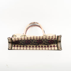 Christian Dior Canvas Embroidered Geometric Medium Book Tote