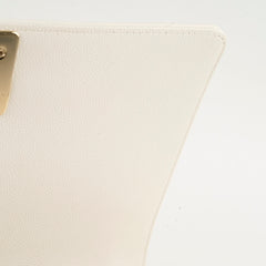 Chanel Boy Old Medium White Caviar (microchip)