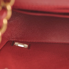 Chanel Mini Rectangular Chevron Lambskin Red 21 Series