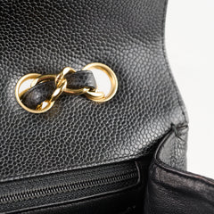 Chanel Jumbo Caviar Single Flap Black Series 12